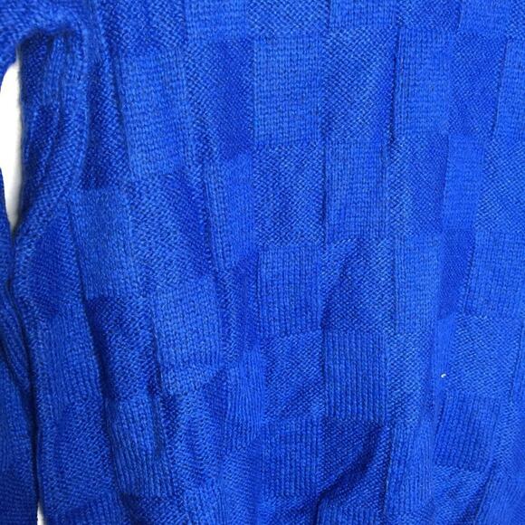 Abound Pullover Sweater Basket Stitch Knit Long Sleeve Blue Nautical Medium NEW! - Picture 4 of 8